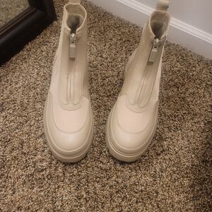 Hunter Cream Winter & Rain Boots